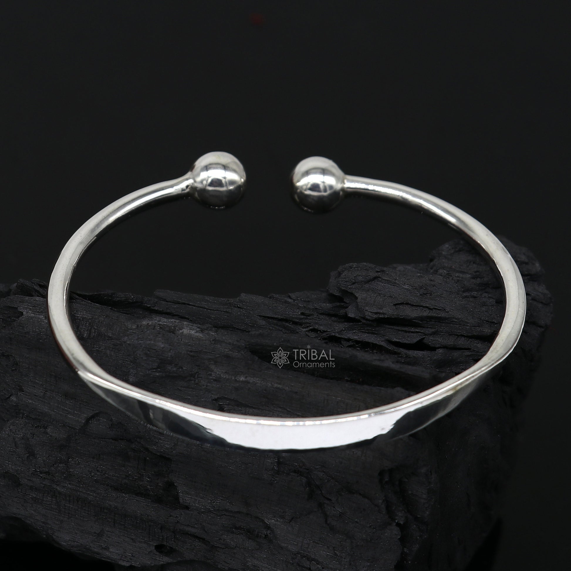 925 sterling silver plain shiny design cuff kada modern trendy fashion kada is a stunning and versatile piece of jewelry cuff159 - TRIBAL ORNAMENTS