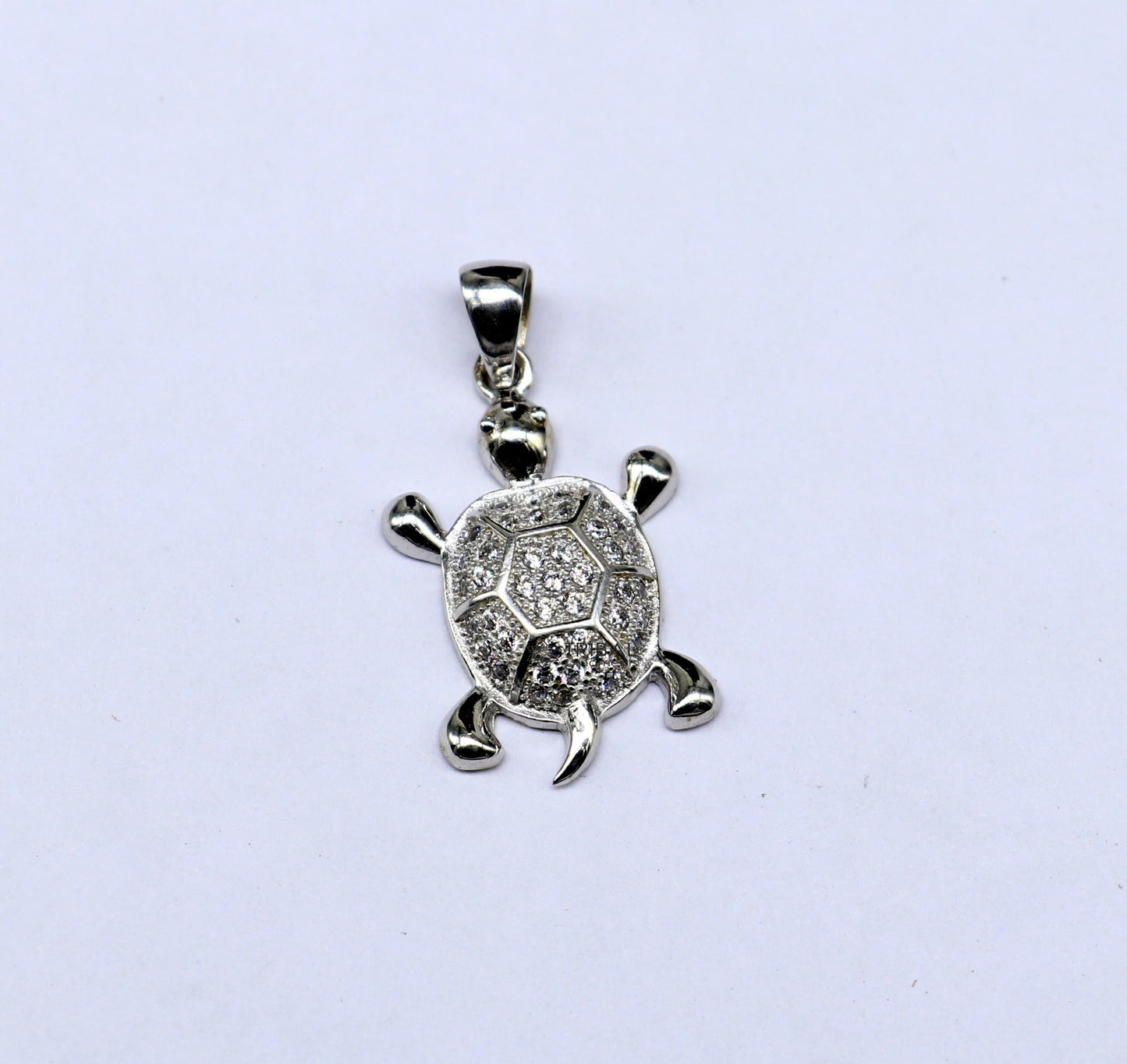 925 sterling silver beautiful cubic zircon stone Tortoise pendant adding a touch of natural beauty and sophistication to any outfit nsp630 - TRIBAL ORNAMENTS