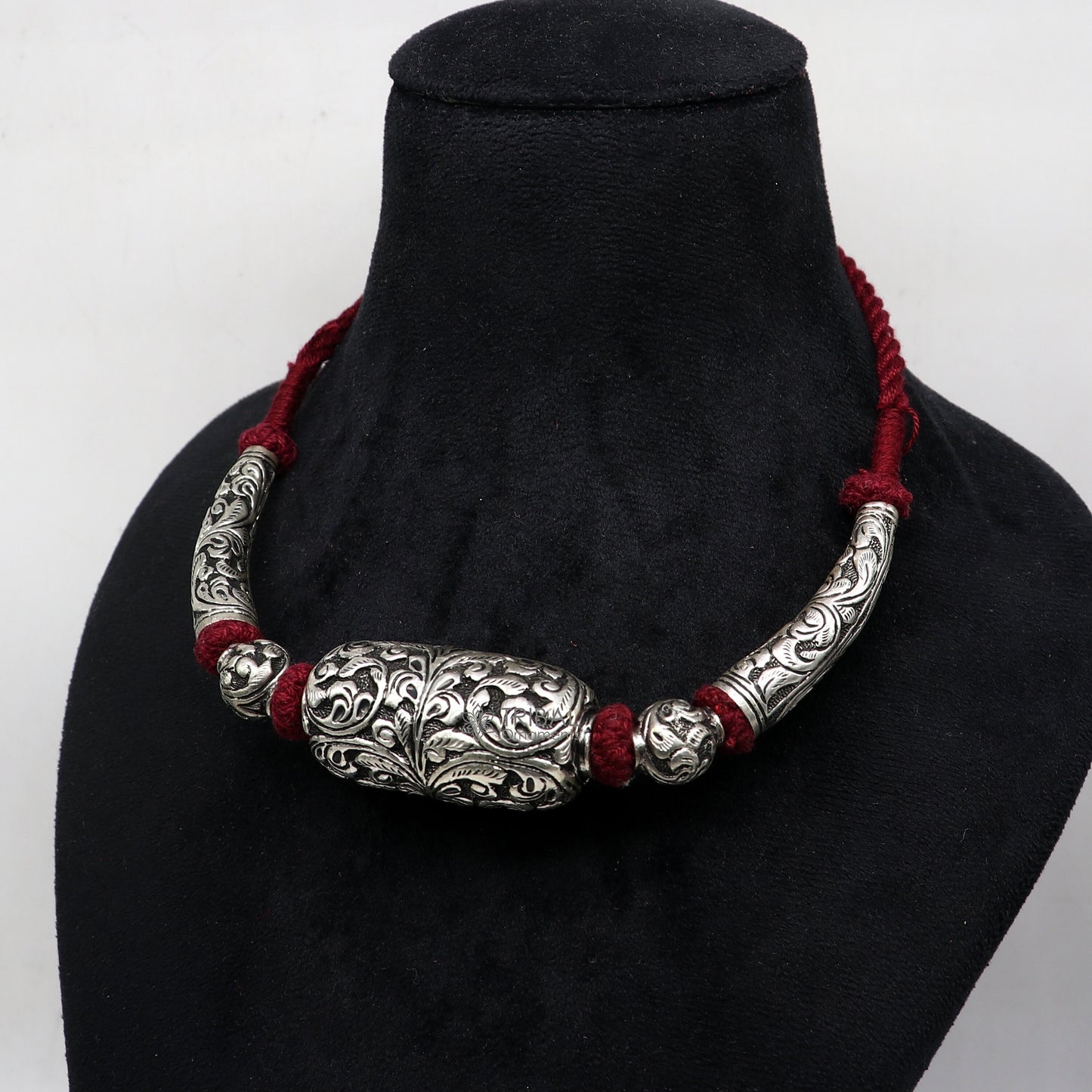 925 sterling silver modern Fancy stylish beaded necklace, excellent brides fashion wedding ethnic choker necklace tribal jewelry set635 - TRIBAL ORNAMENTS