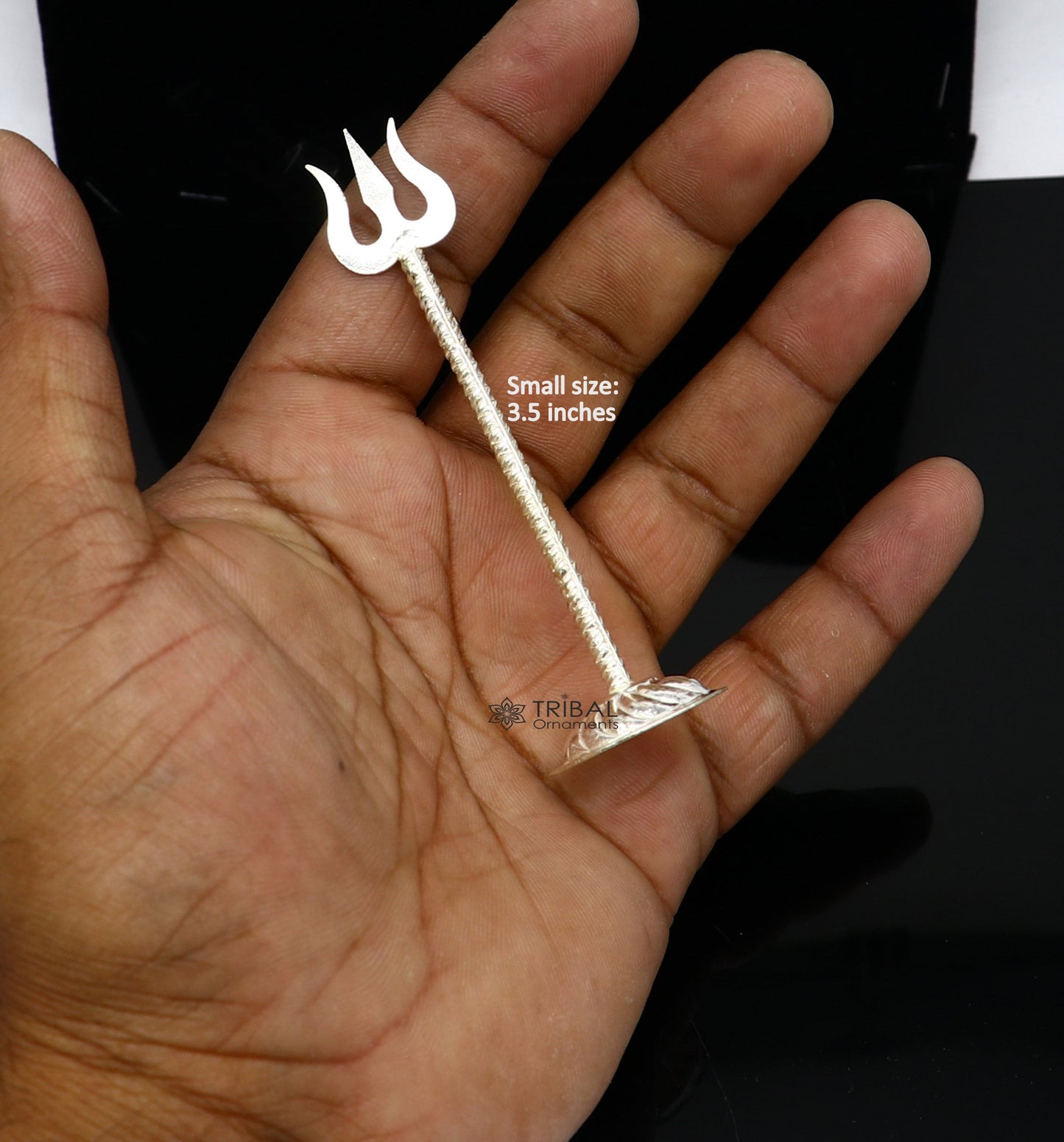 925 Sterling silver handmade lord Shiva trident, fabulous craftsmanship Mahadev trishul or goddess trident collectible puja article su1131 - TRIBAL ORNAMENTS