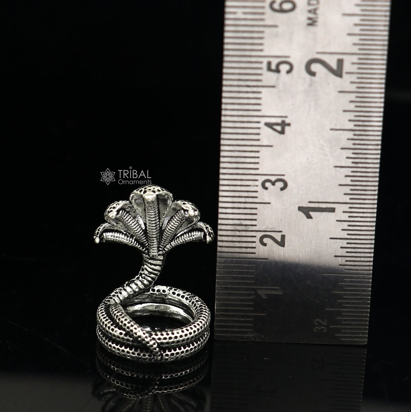 925 sterling silver solid divine panchmukhi Sheshnag, wonderful shiva snake amazing puja articles or utensils for home or temple art651 - TRIBAL ORNAMENTS