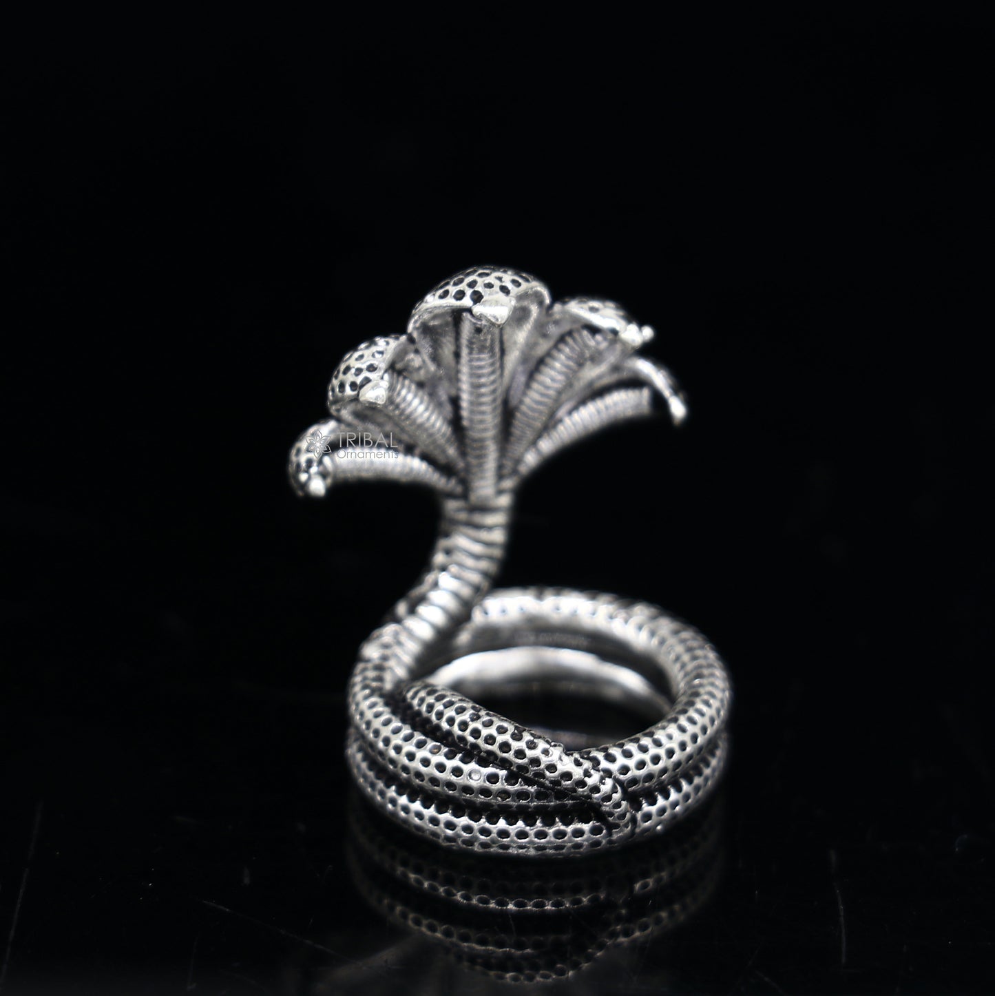 925 sterling silver solid divine panchmukhi Sheshnag, wonderful shiva snake amazing puja articles or utensils for home or temple art651 - TRIBAL ORNAMENTS