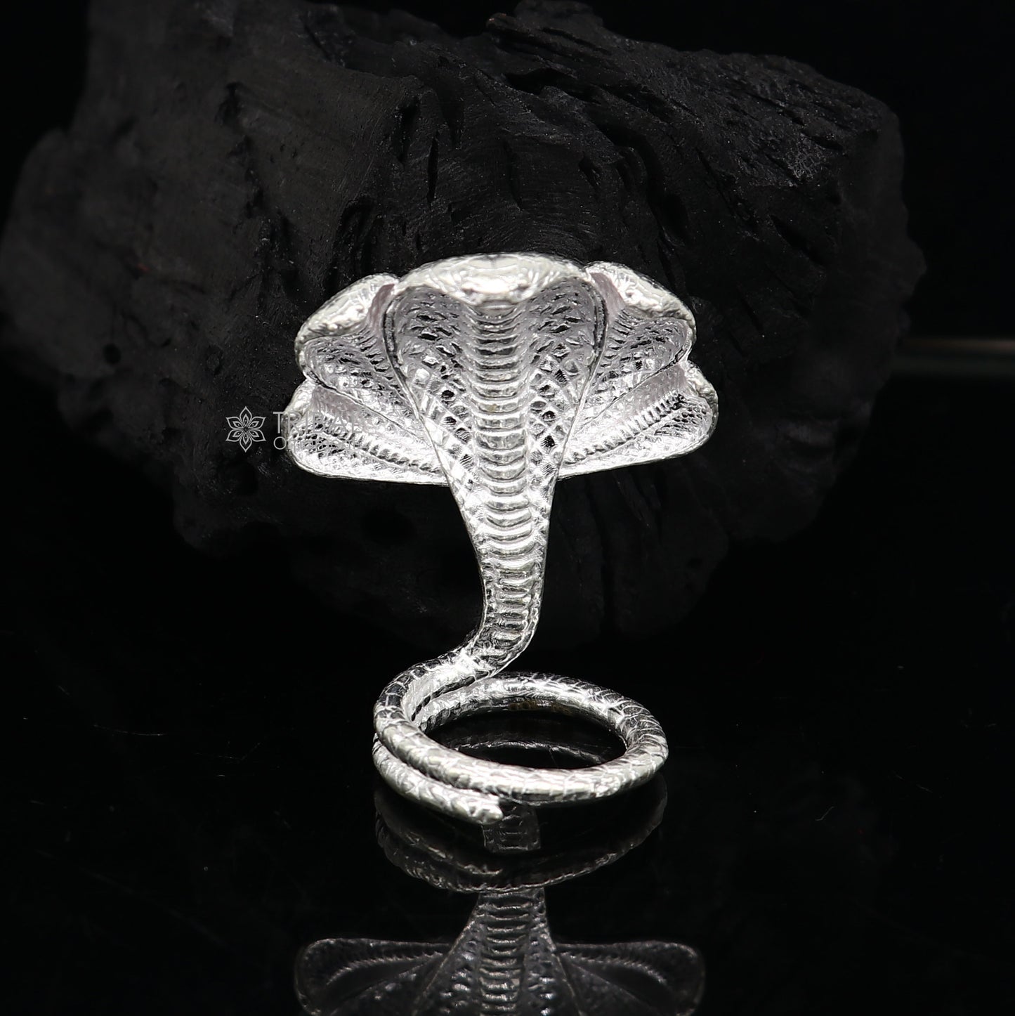 925 sterling silver solid divine panchmukhi snake Sheshnag, wonderful shiva snake puja articles or utensils for home or temple art652 - TRIBAL ORNAMENTS