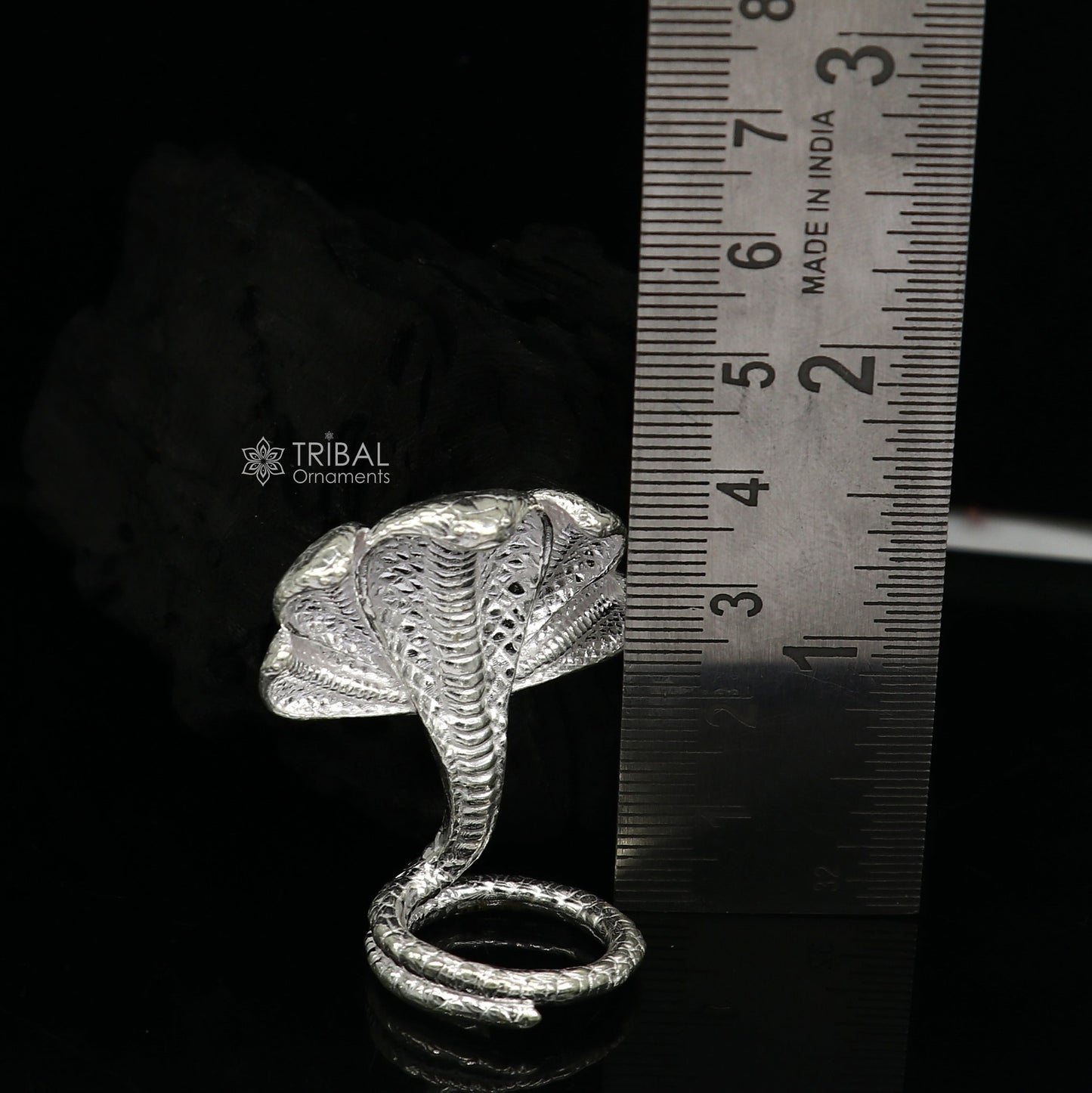 925 sterling silver solid divine panchmukhi snake Sheshnag, wonderful shiva snake puja articles or utensils for home or temple art652 - TRIBAL ORNAMENTS