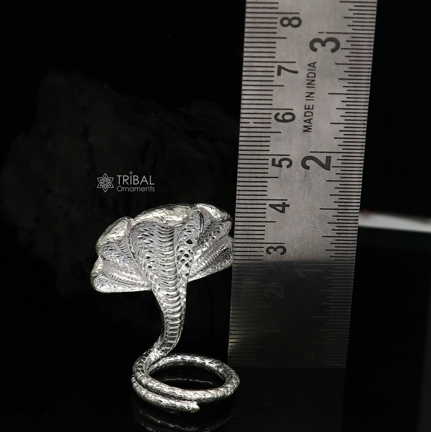 925 sterling silver solid divine panchmukhi snake Sheshnag, wonderful shiva snake puja articles or utensils for home or temple art652 - TRIBAL ORNAMENTS