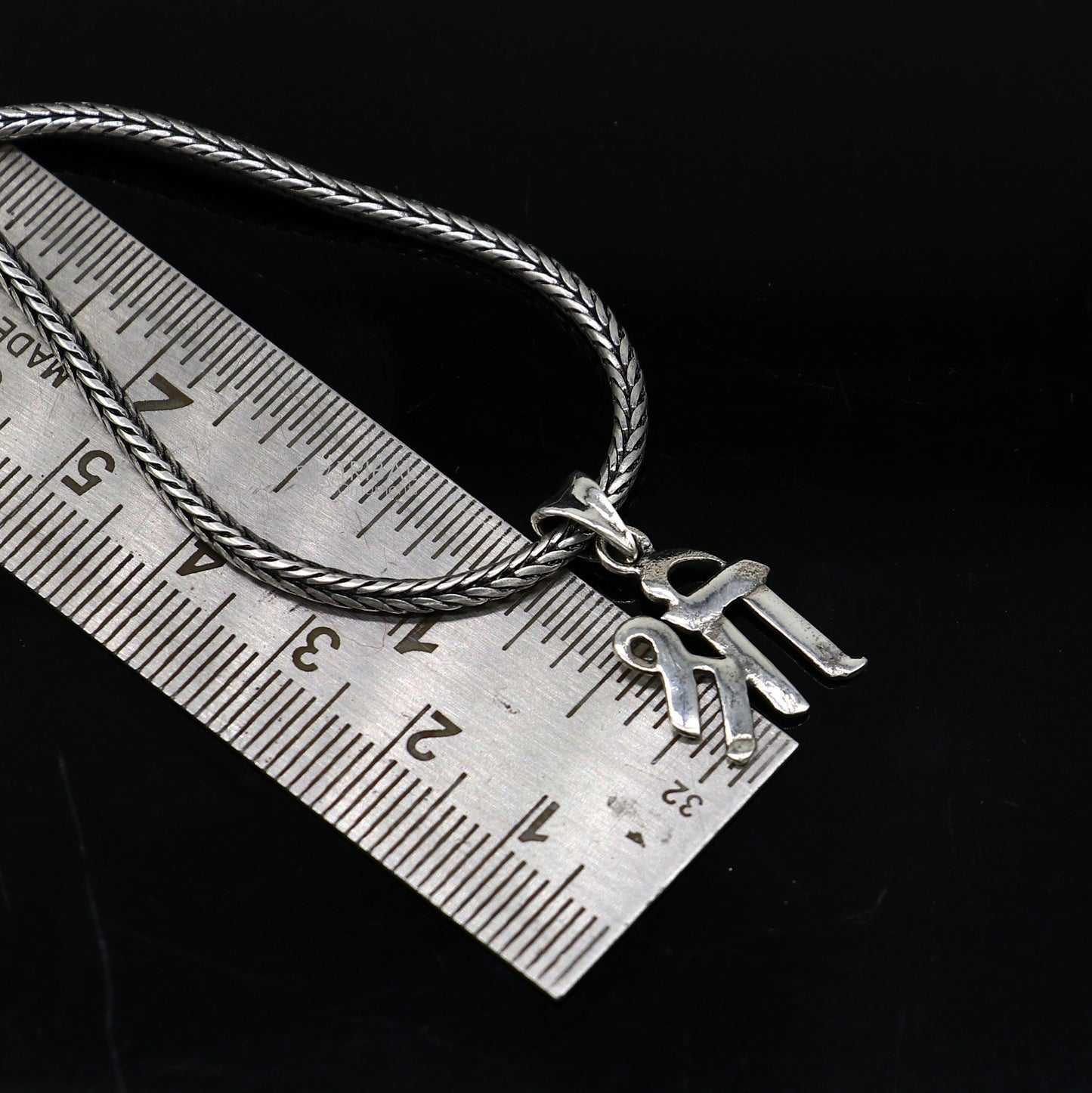 925 sterling silver SHRI Pendant, powerful Hindu symbol "Shree" or "Shri." pendant locket for unisex divine jewelry necklace nsp693 - TRIBAL ORNAMENTS
