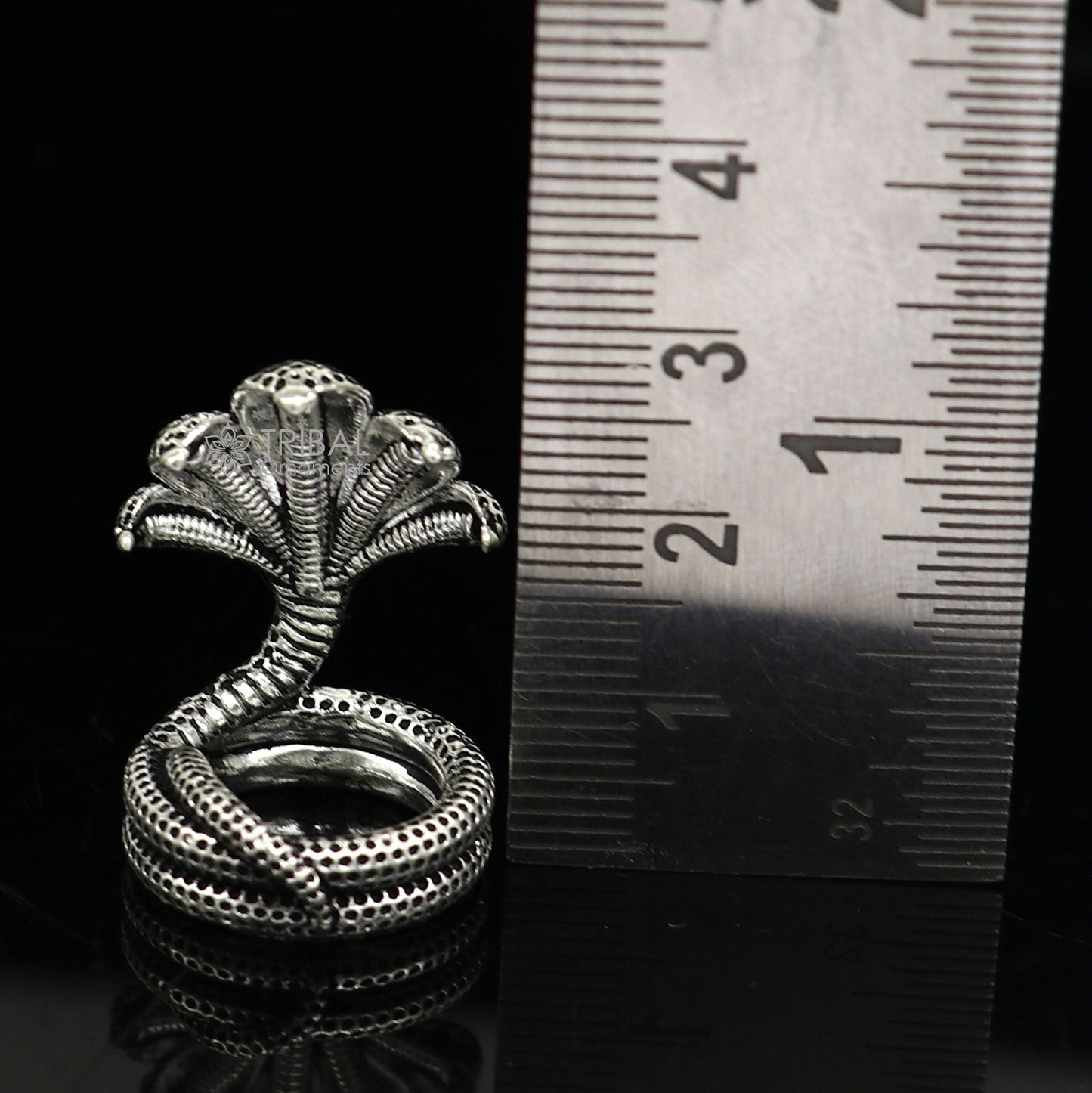 925 sterling silver solid divine panchmukhi Sheshnag, wonderful shiva snake amazing puja articles or utensils for home or temple art651 - TRIBAL ORNAMENTS