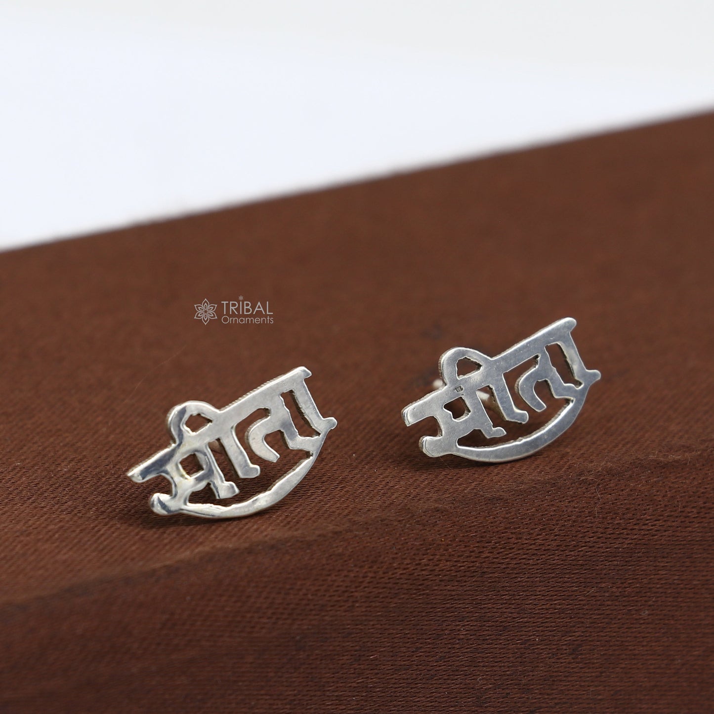 925 sterling silver handmade Goddess SEETA stud, best customized trendy vintage stud earring jewelry for unisex s1206 - TRIBAL ORNAMENTS