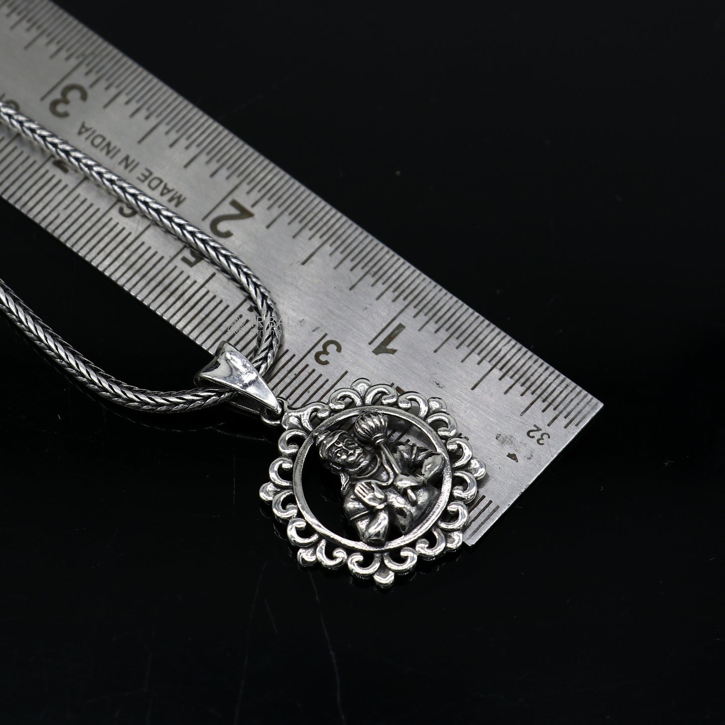 925 sterling silver handmade Hindu idol God Lord hanuman pendant, amazing divine lord bajarangbali pendant unisex gifting jewelry NSP688 - TRIBAL ORNAMENTS