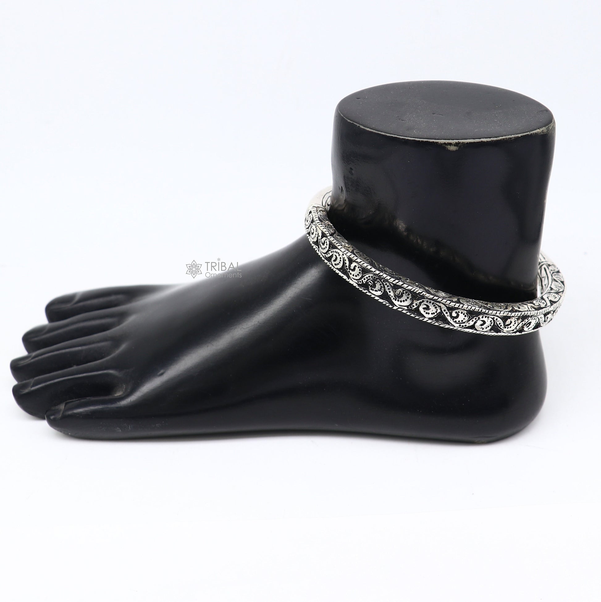Exclusive trendy stylish 925 sterling silver Vintage design handmade gorgeous foot kada ankle bracelet tribal ethnic silver jewelry nsfk101 - TRIBAL ORNAMENTS