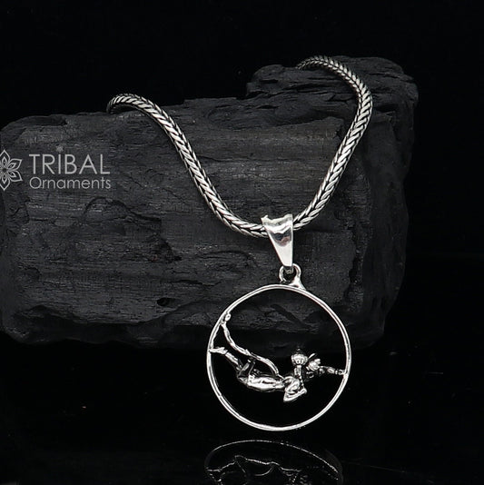 925 pure silver LORD HANUMAN pendant best gifting pendant, wheat chain necklace locket best gifting delicate unisex jewelry nsp742 - TRIBAL ORNAMENTS