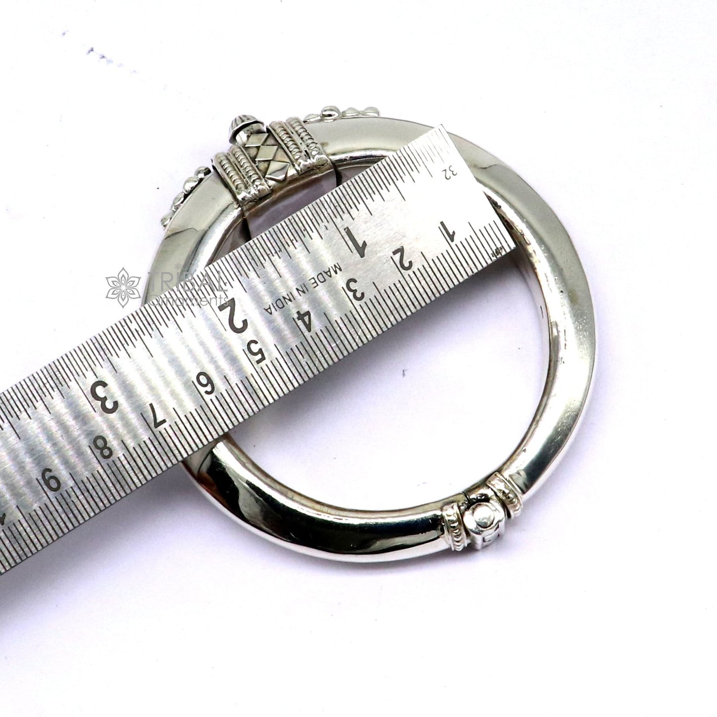 Unique vintage design 925 sterling silver vintage plain design handmade bangle bracelet kada cuff bracelet ethnic Banjara jewelry nsk732 - TRIBAL ORNAMENTS