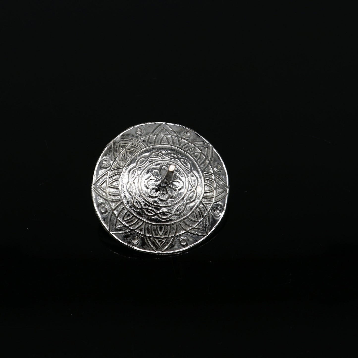 925 sterling silver handmade enamel work Firki or Lattu toy , best silver toy for your baby Krishna idols, best silver article india su1157 - TRIBAL ORNAMENTS