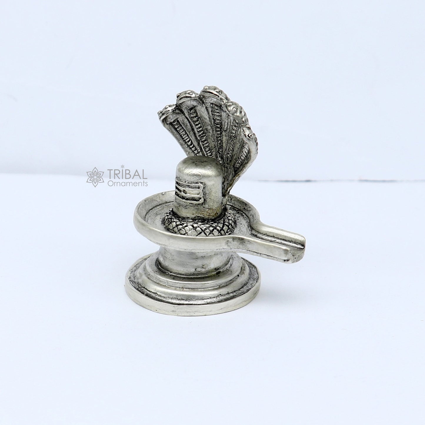 925 sterling silver lord Shiva lingam Jalheri/ jaladhari Divine Shiva lingam at home temple puja worshipping article from India art655 - TRIBAL ORNAMENTS
