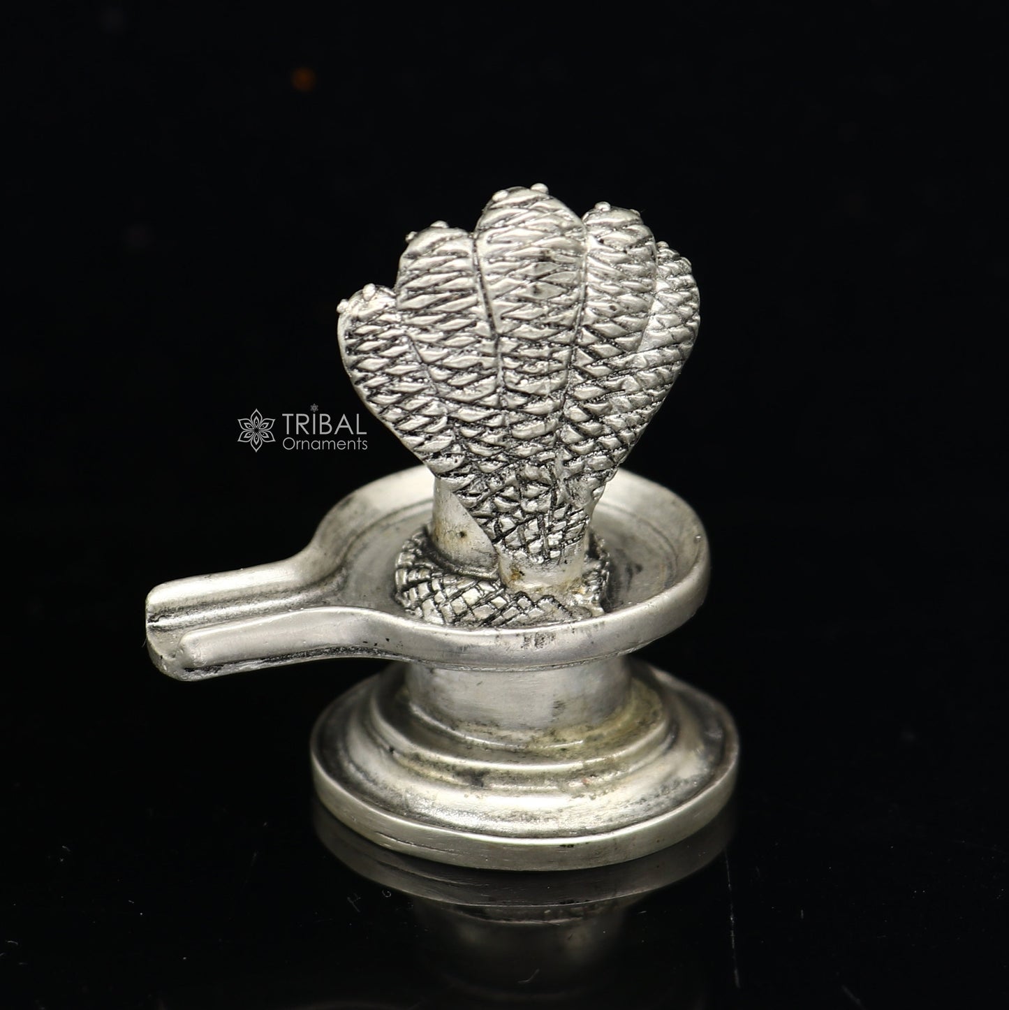 925 sterling silver lord Shiva lingam Jalheri/ jaladhari Divine Shiva lingam at home temple puja worshipping article from India art655 - TRIBAL ORNAMENTS