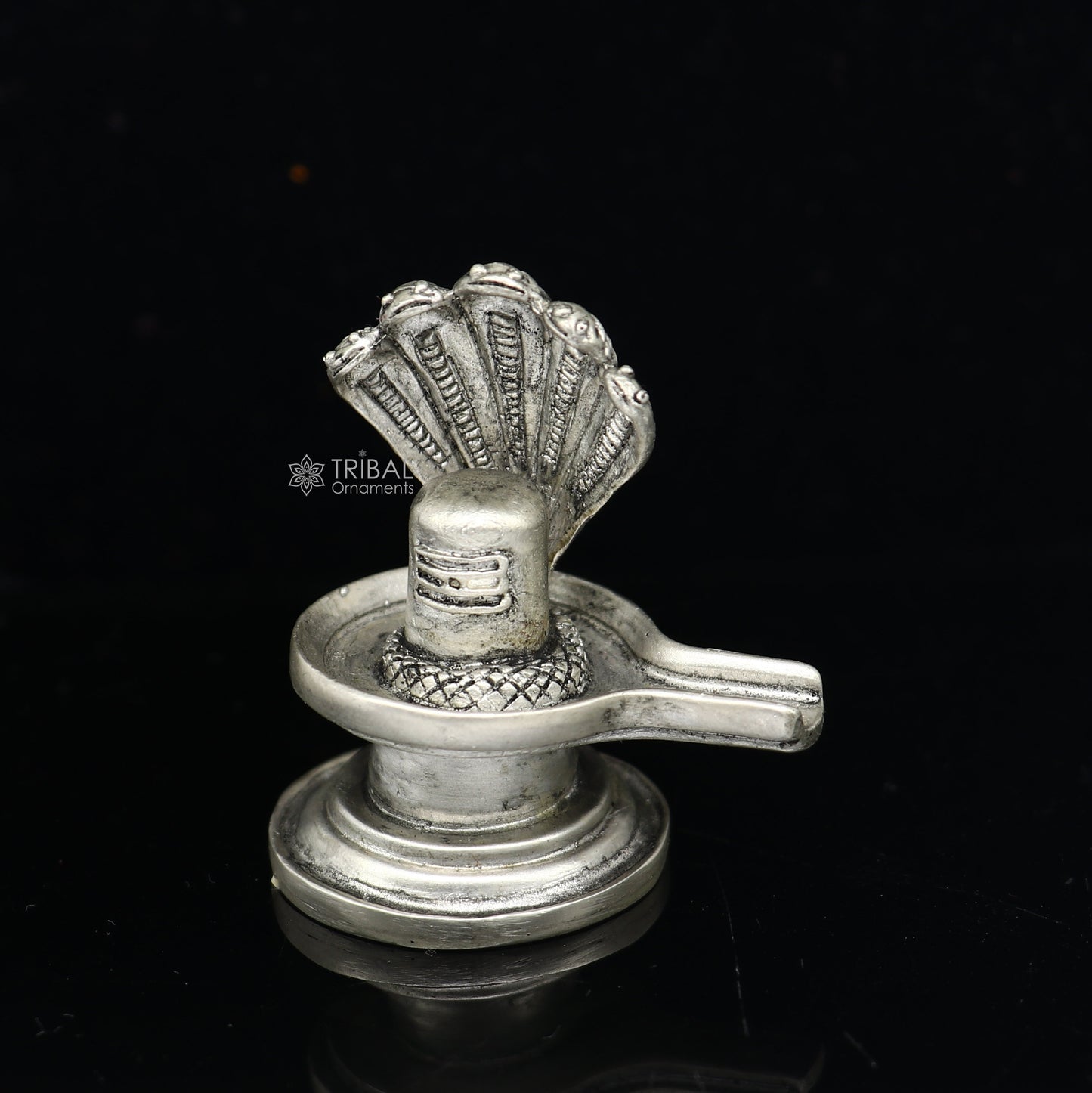 925 sterling silver lord Shiva lingam Jalheri/ jaladhari Divine Shiva lingam at home temple puja worshipping article from India art655 - TRIBAL ORNAMENTS