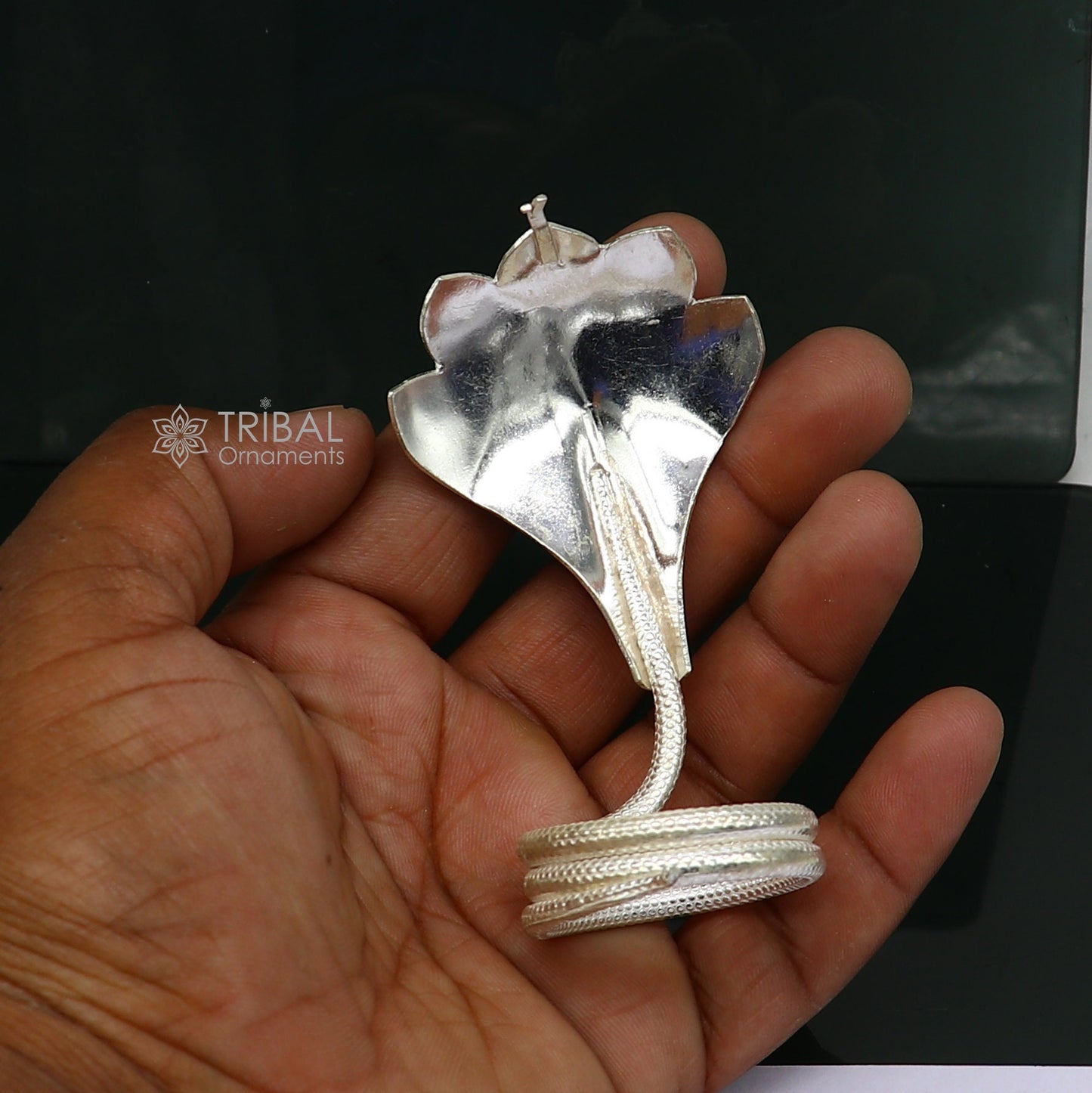 925 sterling silver solid divine panchmukhi Sheshnag, wonderful shiva snake amazing puja articles or utensils for home or temple su1164 - TRIBAL ORNAMENTS