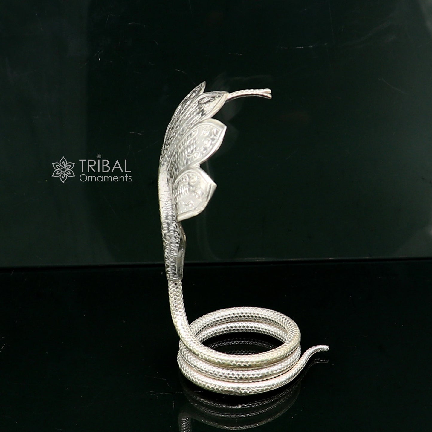 925 sterling silver solid divine panchmukhi Sheshnag, wonderful shiva snake amazing puja articles or utensils for home or temple su1164 - TRIBAL ORNAMENTS