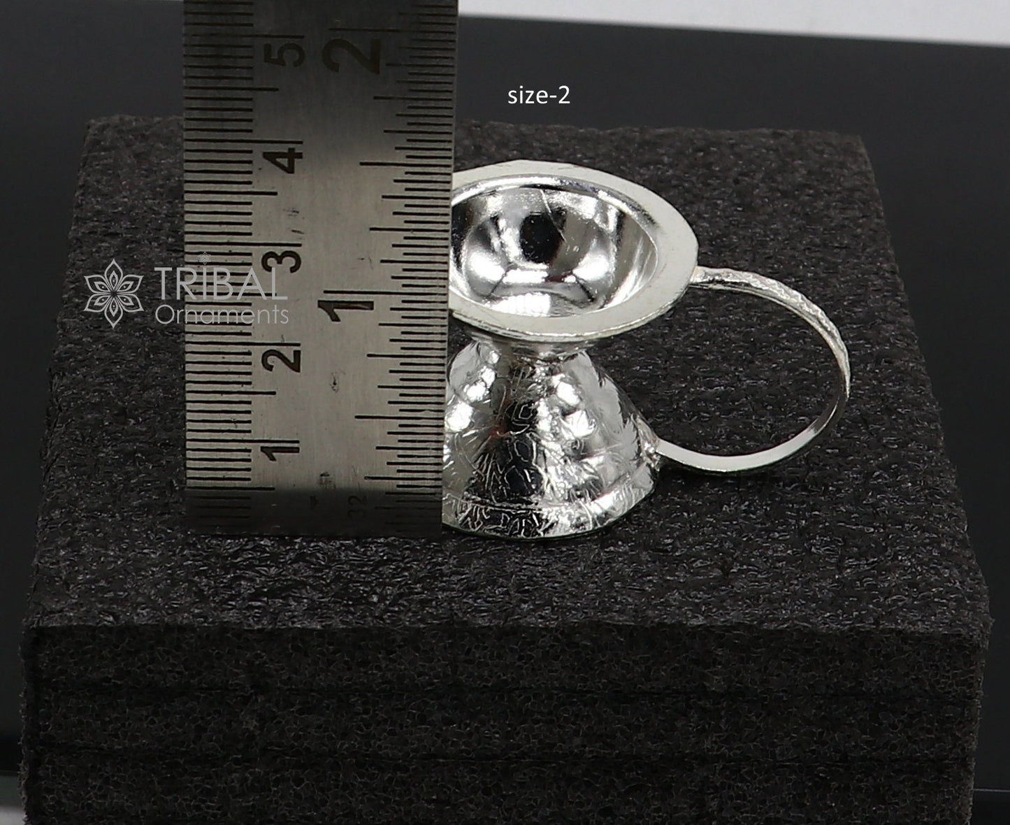 925 sterling silver handmade kappor dani, silver temple utensils, silver diya, deepak, silver single joth kapoor Aarti lamp art su1175 - TRIBAL ORNAMENTS