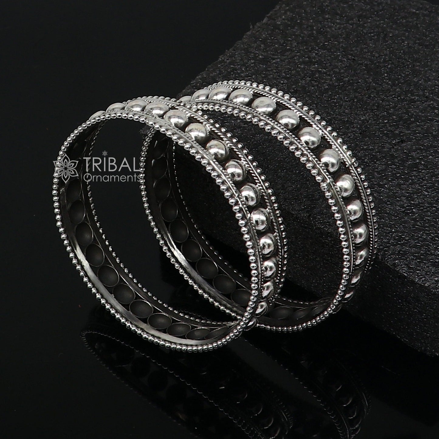 Trendy cultural design 925 sterling silver unique style handmade bangle bracelet , best brides collection wedding jewelry from india nba400 - TRIBAL ORNAMENTS
