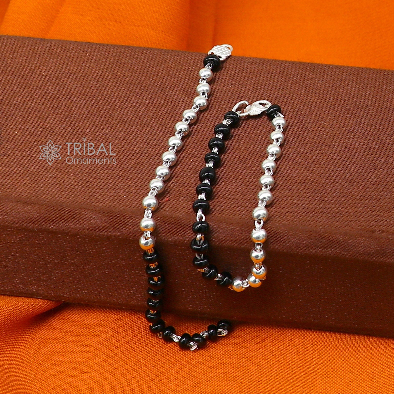 925 sterling silver customized black beads Nazariya bracelet, protect from  evil eyes, new born baby bracelet stylish jewelry from india bbr9