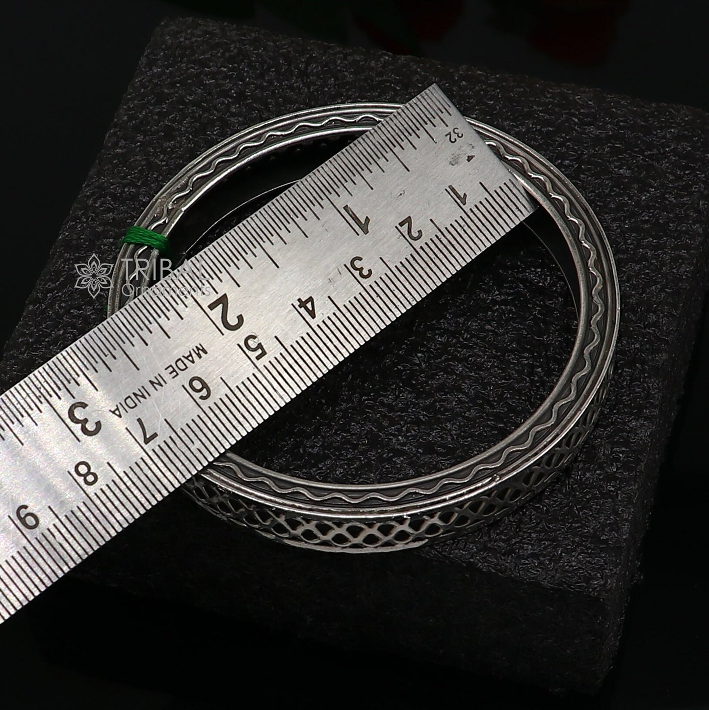 Exclusive functional 925 sterling silver unique style handmade bangle bracelet , best brides collection wedding NAVRATRI jewelry nba402 - TRIBAL ORNAMENTS