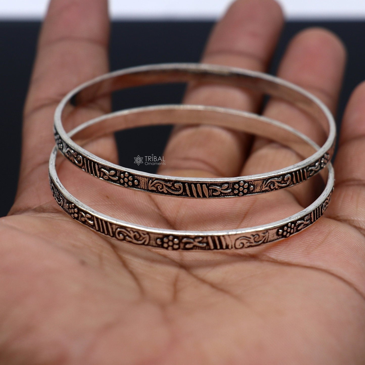 925 sterling silver unique style handmade stylish trendy bangle bracelet , best brides collection wedding NAVRATRI jewelry nba403 - TRIBAL ORNAMENTS