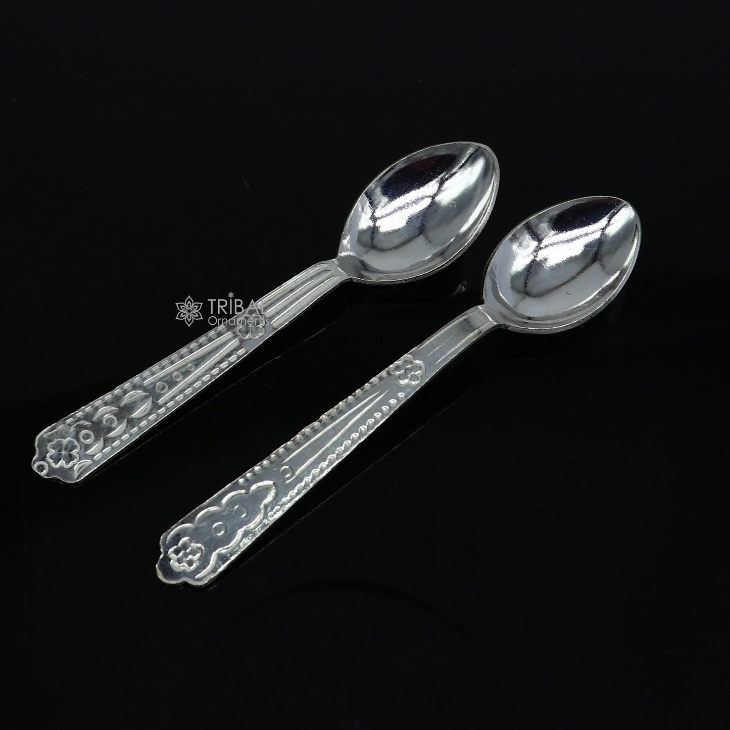 925 sterling silver handmade solid silver spoon for new born baby serving, silver has antibacterial properties, keep stay healthy sv282 - TRIBAL ORNAMENTS