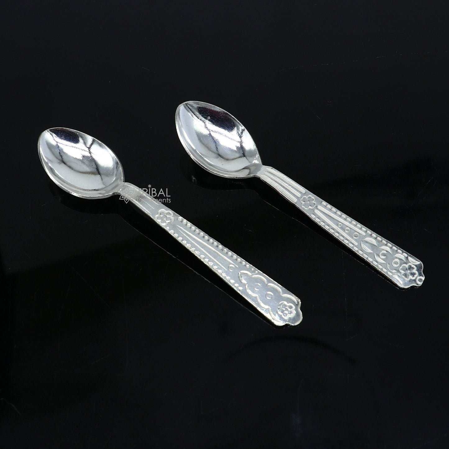 925 sterling silver handmade solid silver spoon for new born baby serving, silver has antibacterial properties, keep stay healthy sv282 - TRIBAL ORNAMENTS