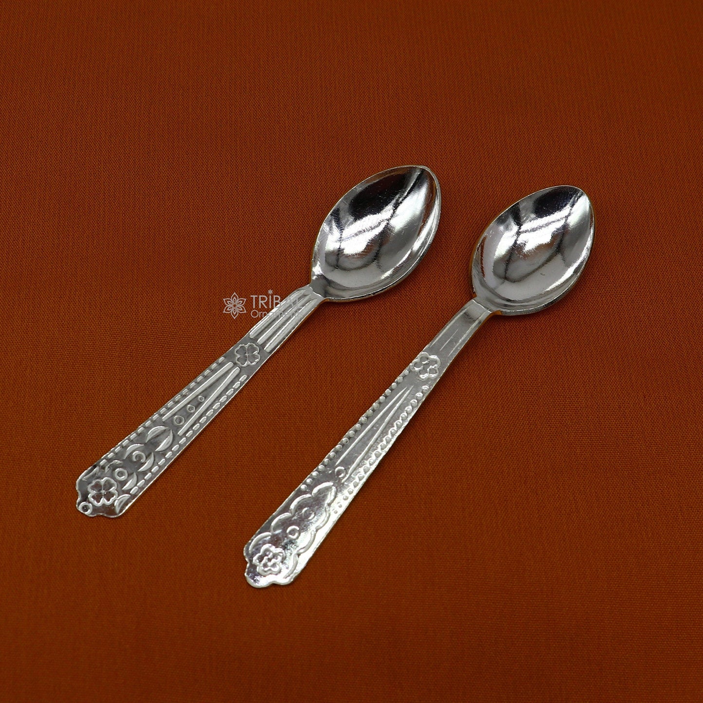 925 sterling silver handmade solid silver spoon for new born baby serving, silver has antibacterial properties, keep stay healthy sv282 - TRIBAL ORNAMENTS