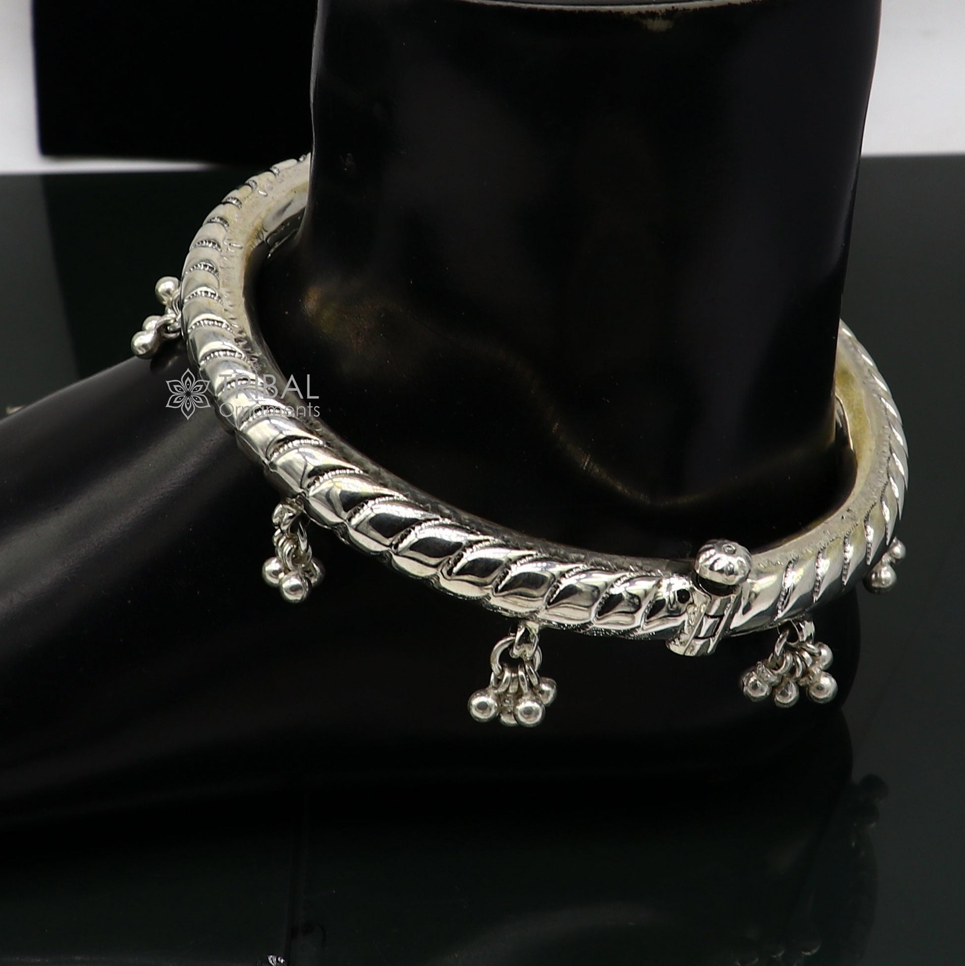 925 pure silver Vintage antique design handmade gorgeous oxidized foot kada ankle bracelet tribal ethnic silver jewelry nsfk108 - TRIBAL ORNAMENTS
