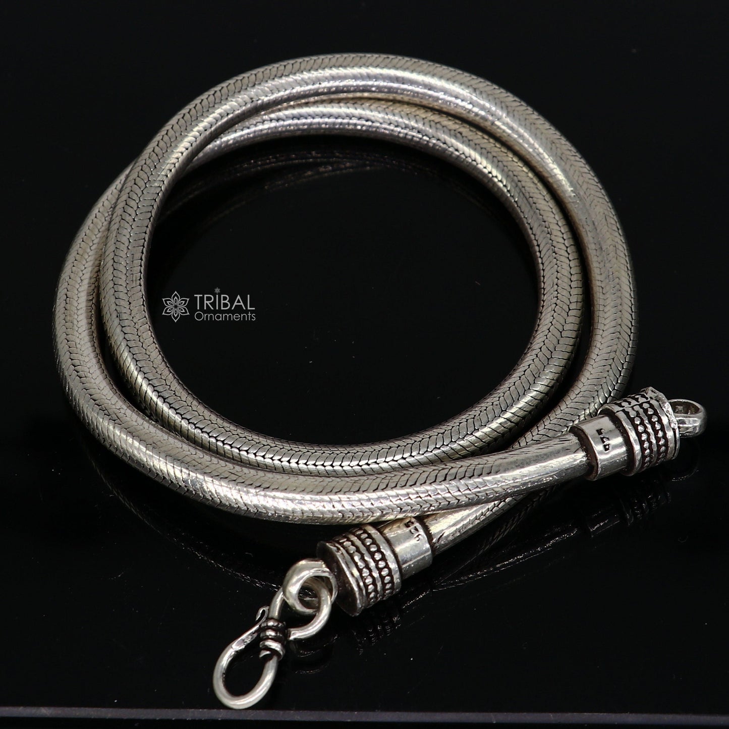 6mm 20" solid 925 sterling silver handmade snake chain, pendant chain Amazing unique necklace vintage stylish heavy chain jewelry ch0566 - TRIBAL ORNAMENTS