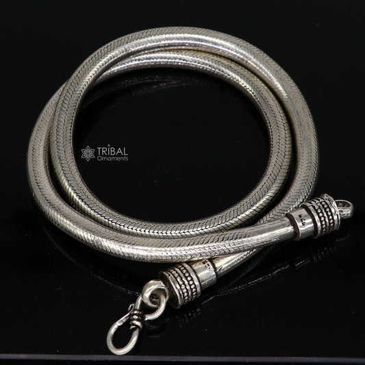 6mm 20" solid 925 sterling silver handmade snake chain, pendant chain Amazing unique necklace vintage stylish heavy chain jewelry ch0566 - TRIBAL ORNAMENTS