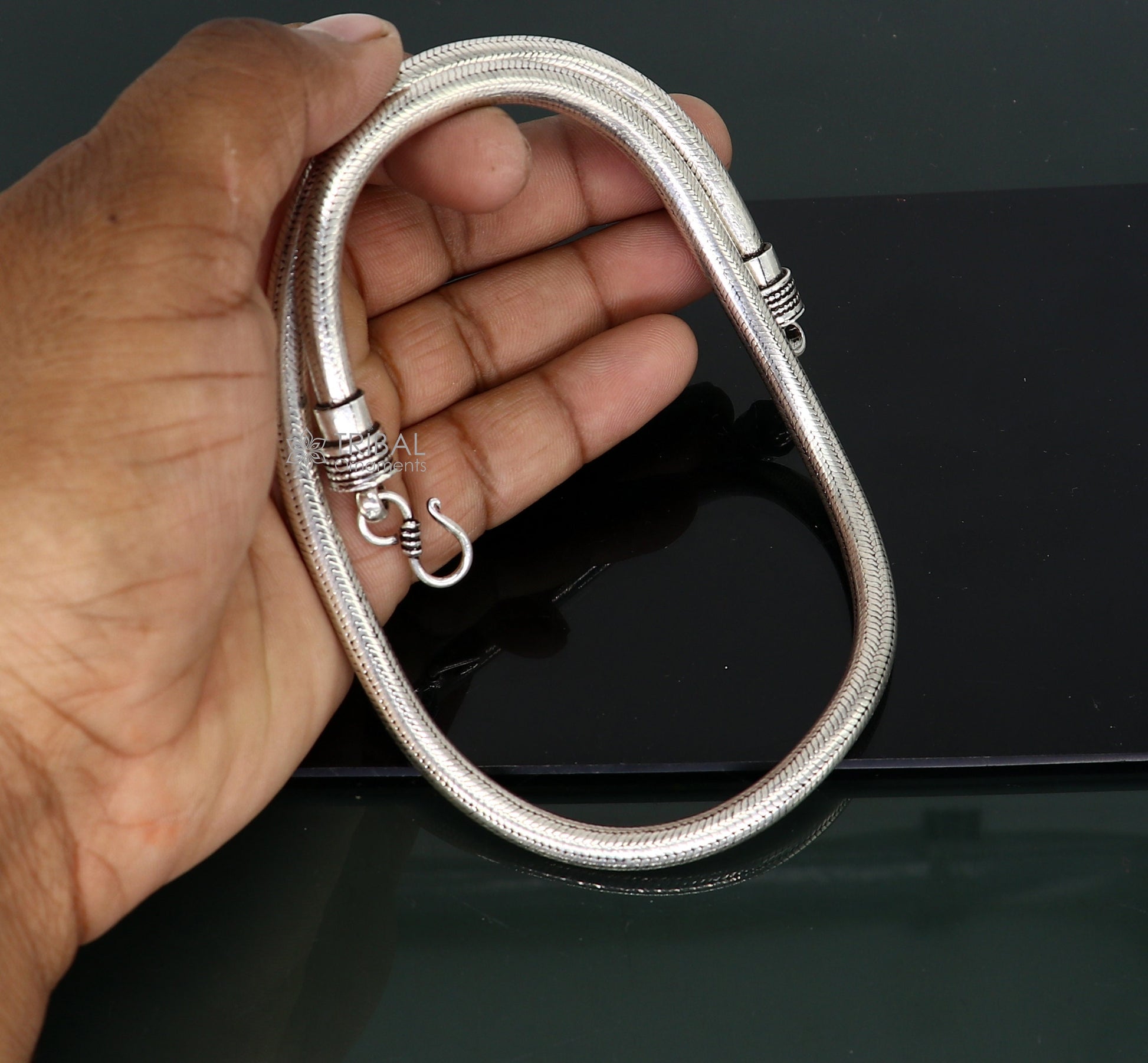 6mm 20" solid 925 sterling silver handmade snake chain, pendant chain Amazing unique necklace vintage stylish heavy chain jewelry ch0566 - TRIBAL ORNAMENTS