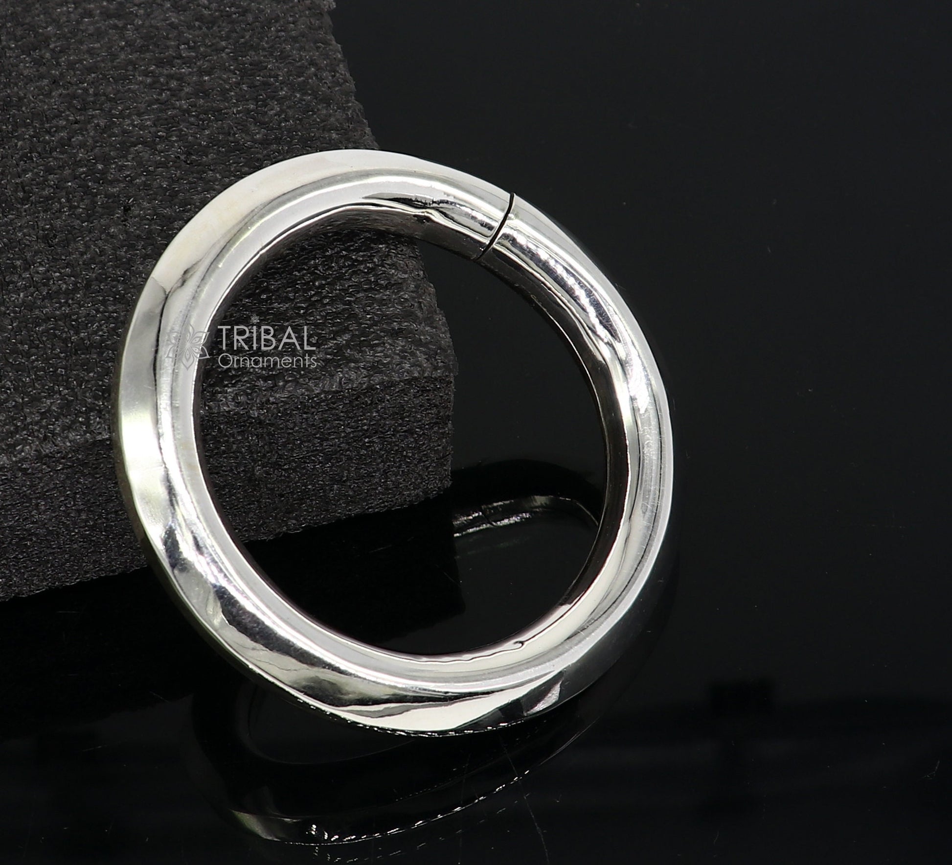 12mm 925 sterling silver handmade plain shine bright bangle bracelet kada excellent personalized gifting custom made unisex jewelry nsk758 - TRIBAL ORNAMENTS