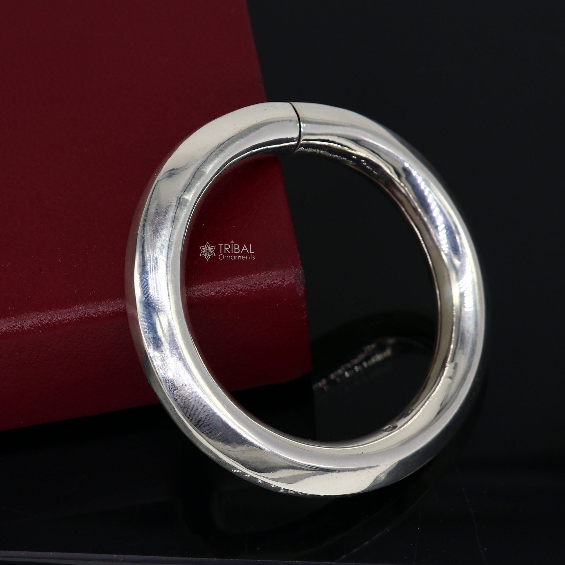 12mm 925 sterling silver handmade plain shine bright bangle bracelet kada excellent personalized gifting custom made unisex jewelry nsk758 - TRIBAL ORNAMENTS