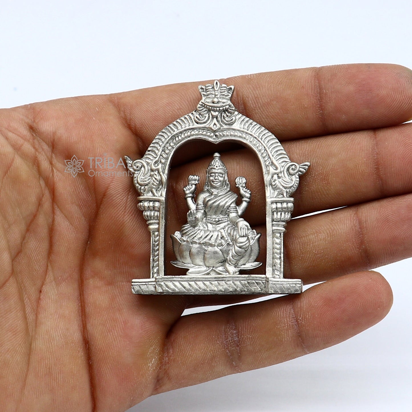 5.3CM Goddess Lakshmi Divine statue figurine for puja,best way for Diwali festival puja or worshipping for wealth and prosperity art738 - TRIBAL ORNAMENTS