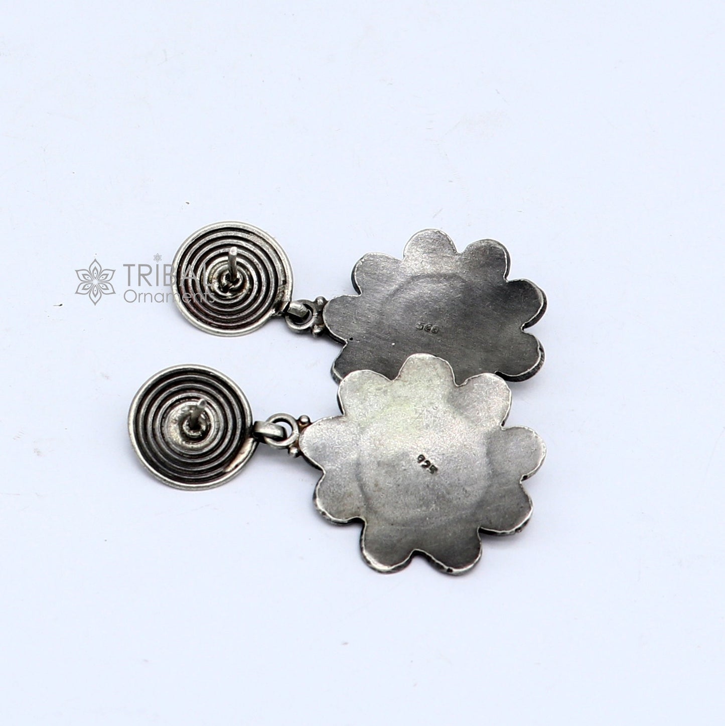 925 sterling silver handcrafted earring, stud earring, amazing Stylish design functional party wear gifting earring wedding jewelry s1230 - TRIBAL ORNAMENTS