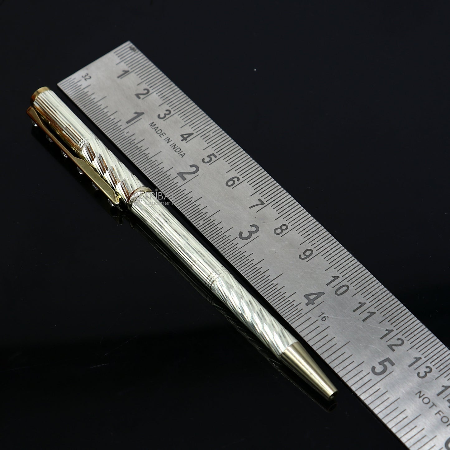 925 Sterling silver handmade unique luxury writing ball pen, best silver gifting article from india art756 - TRIBAL ORNAMENTS