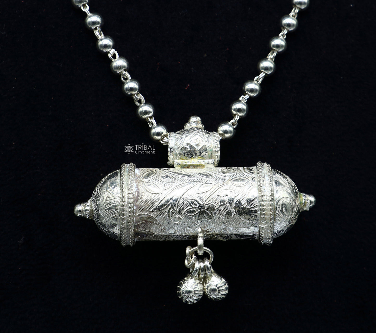 Vintage design antique handmade 925 sterling silver gorgeous Unique pendant fabulous customized brides collection long necklace SET645 - TRIBAL ORNAMENTS