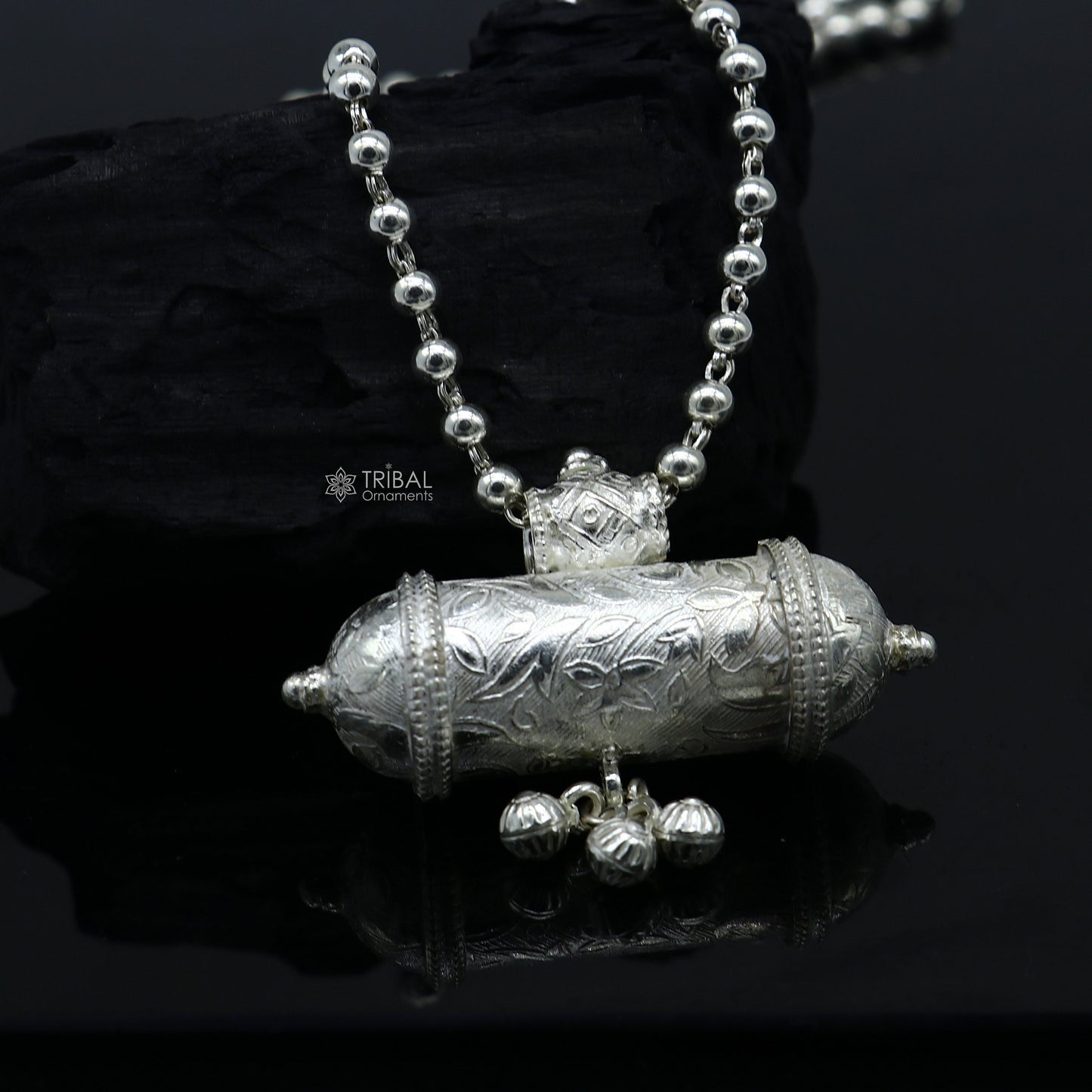 Vintage design antique handmade 925 sterling silver gorgeous Unique pendant fabulous customized brides collection long necklace SET645 - TRIBAL ORNAMENTS