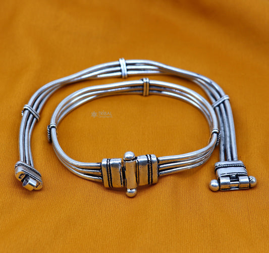 925 Sterling silver Vintage design 3 line snake chain handmade anklet, ankle bracelet, foot bracelet customized anklet jewelry ank604 - TRIBAL ORNAMENTS