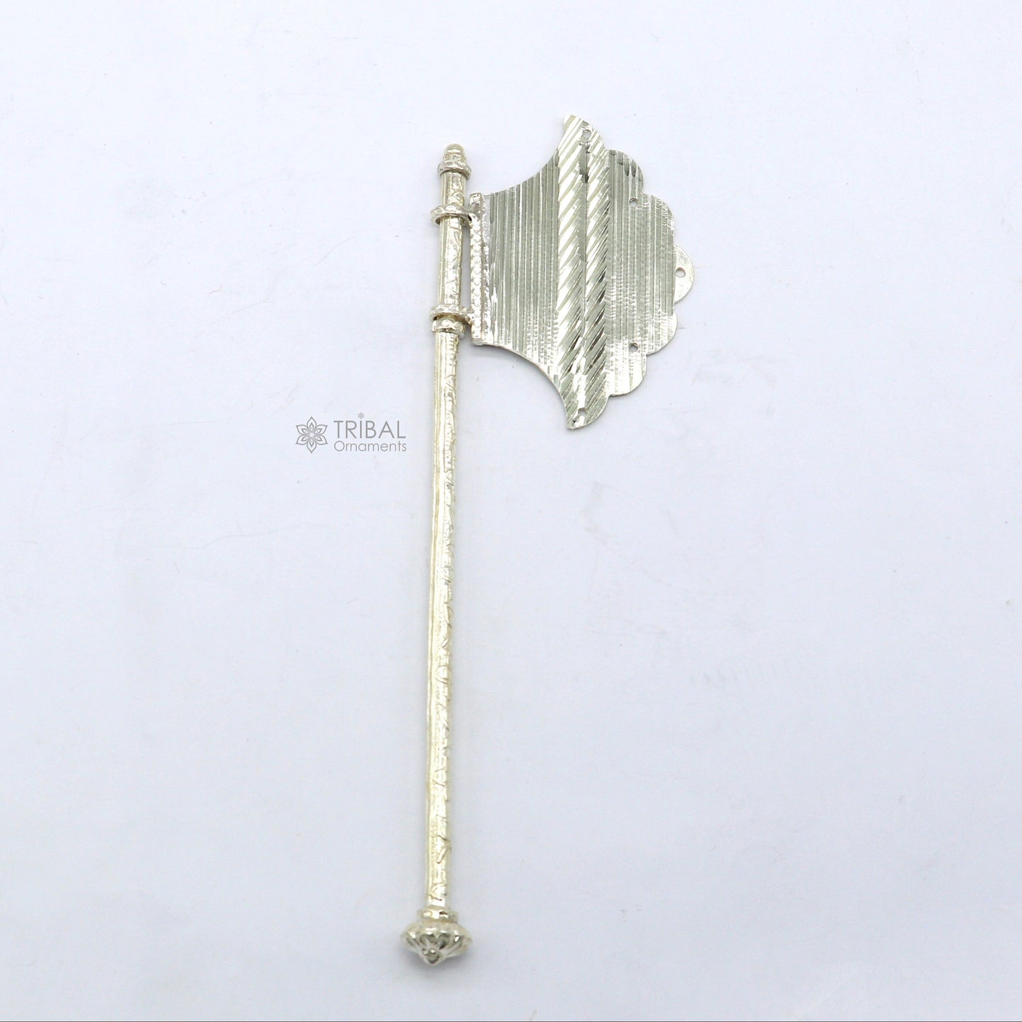925 Solid silver pankhi, floral design small fan or pankhi for god puja, best gifting to Temple Krishna, silver hand driven fan sU1214 - TRIBAL ORNAMENTS