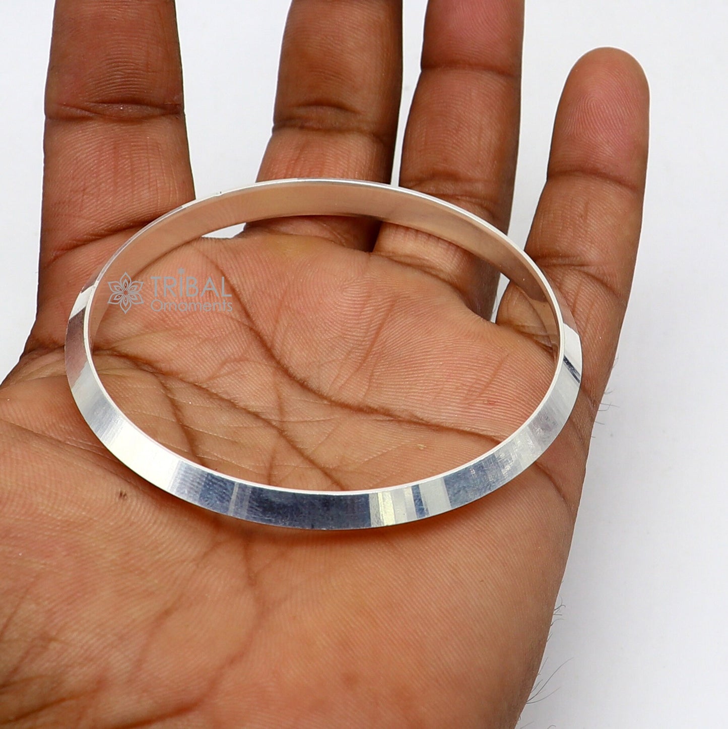 Solid 925 sterling silver handmade punjabi sikha bangle bracelet kada, all sized men's or girl's bangle kada daily use jewelry nsk789 - TRIBAL ORNAMENTS