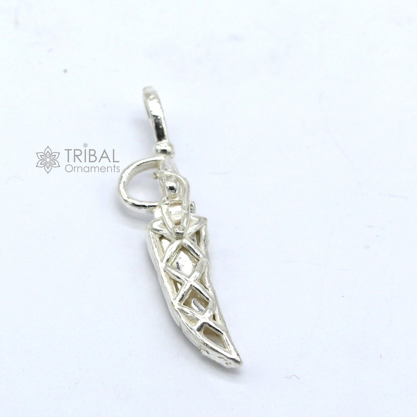925 sterling silver handmade small tiny sword talwar kirpan knife pendant to protect you and kids from negative energy nsp772 - TRIBAL ORNAMENTS