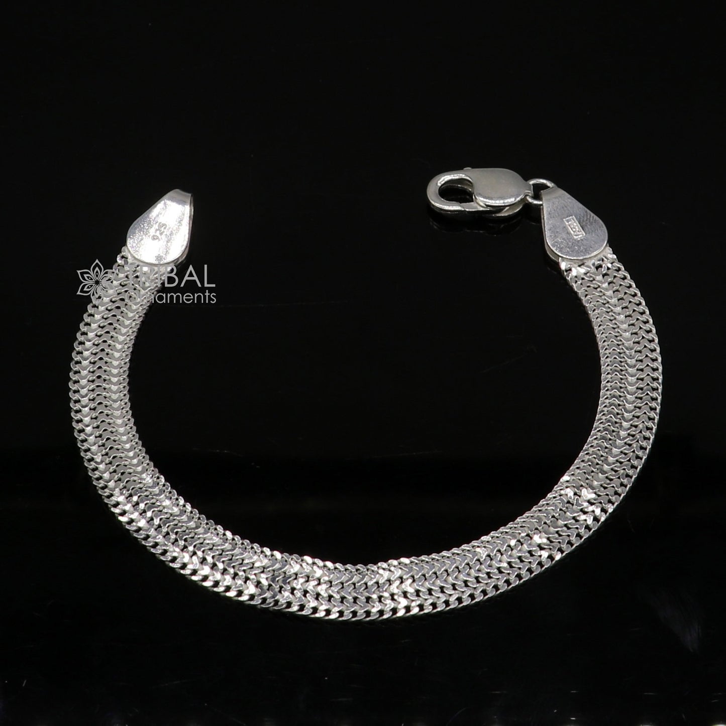 9mm Vintage design pure 925 sterling silver handmade amazing wheat chain flexible unisex bracelet jewelry from Rajasthan india sbr722 - TRIBAL ORNAMENTS