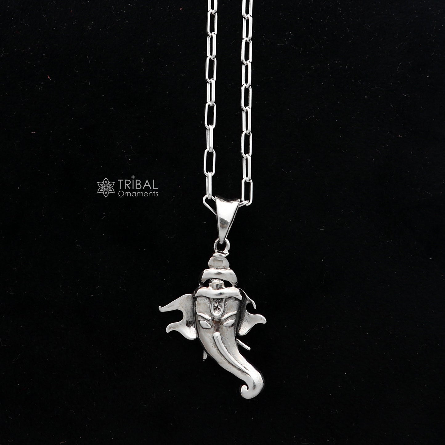 925 sterling silver Lord GANESHA unique design pendant necklace, Lord Ganesha unique style handmade pendant for unisex Nsp779 - TRIBAL ORNAMENTS