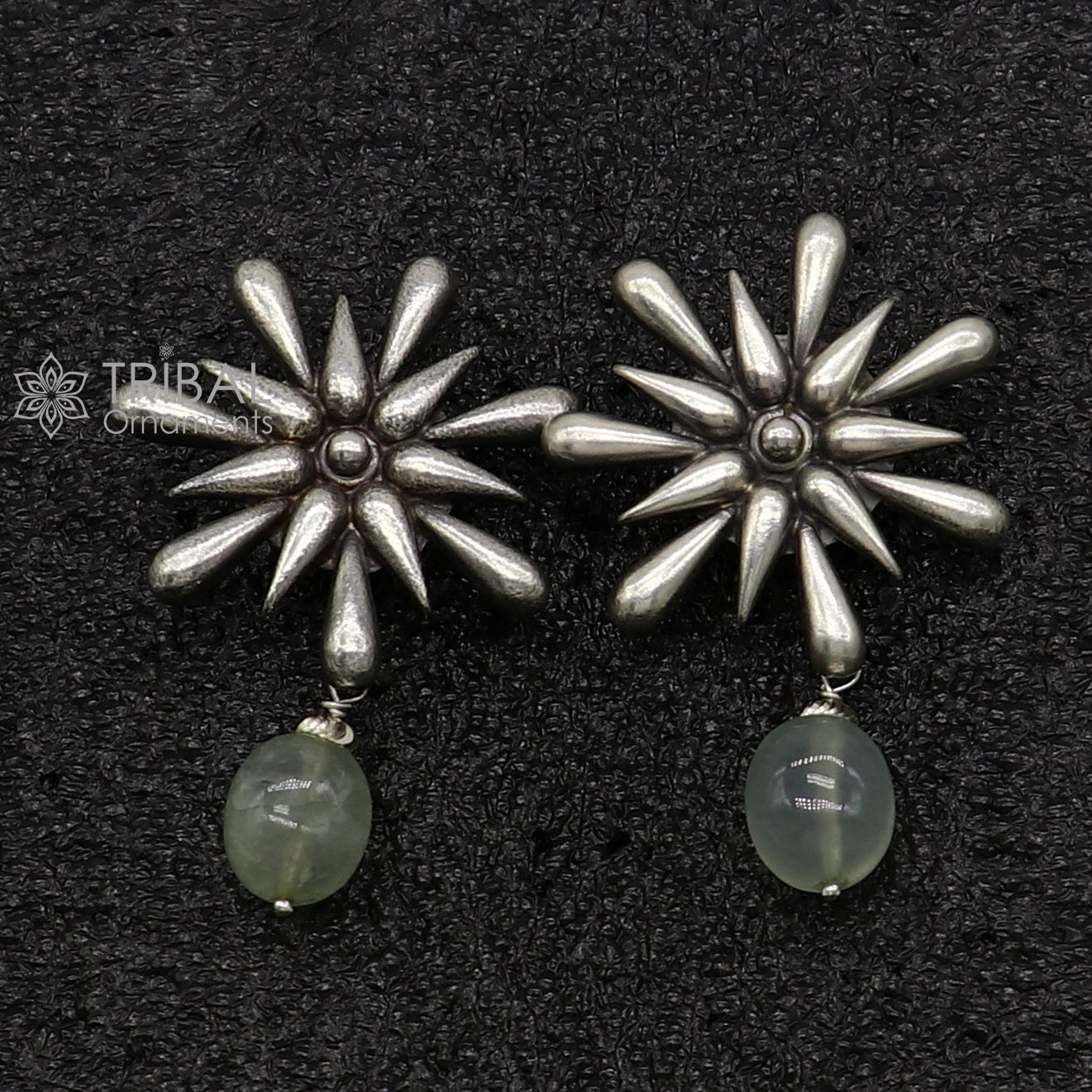 925 sterling silver unique cultural style handmade design fabulous Stud earrings tribal jewelry from Rajasthan india s1298 - TRIBAL ORNAMENTS