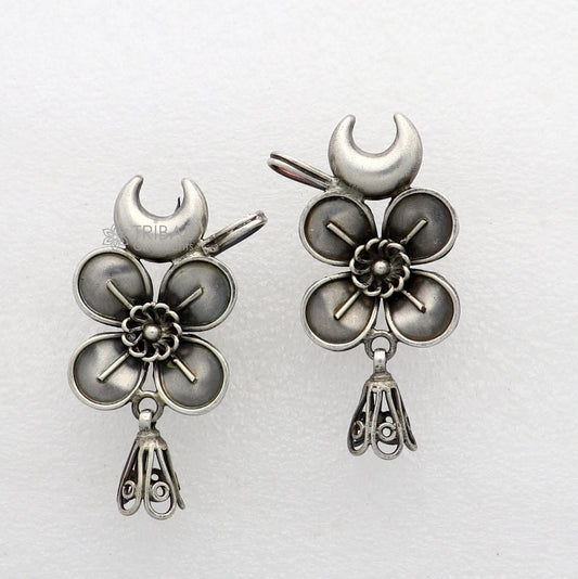 925 sterling silver handmade gorgeous cartilage stud earring fabulous ear clip customized tribal jewelry belly dance gifting jewelry s1301 - TRIBAL ORNAMENTS