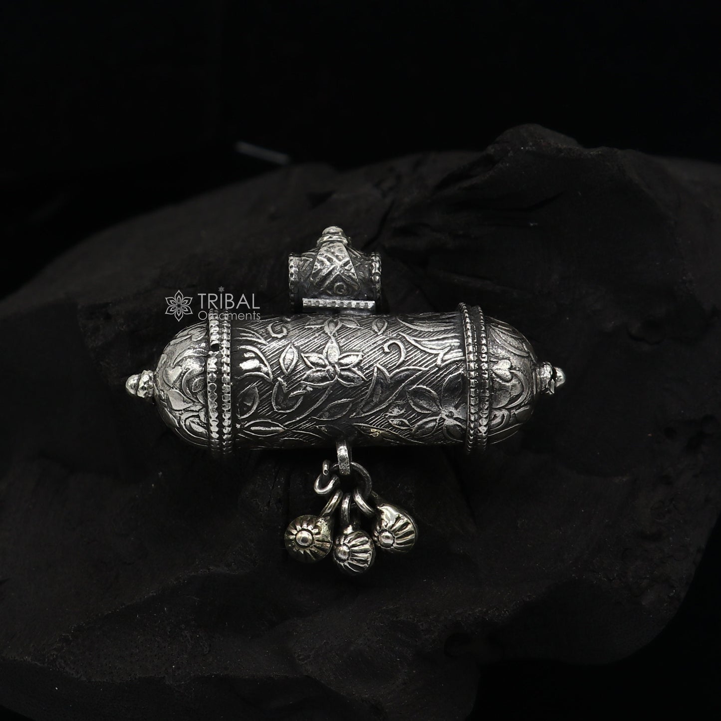 925 Sterling silver handmade Ethnic cultural tribal charm pendant necklace traditional brides Pendant jewelry nsp785 - TRIBAL ORNAMENTS